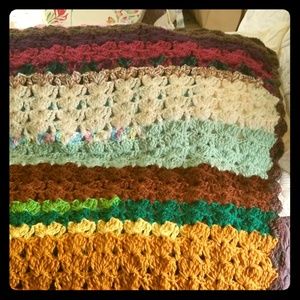Hand crocheted blanket